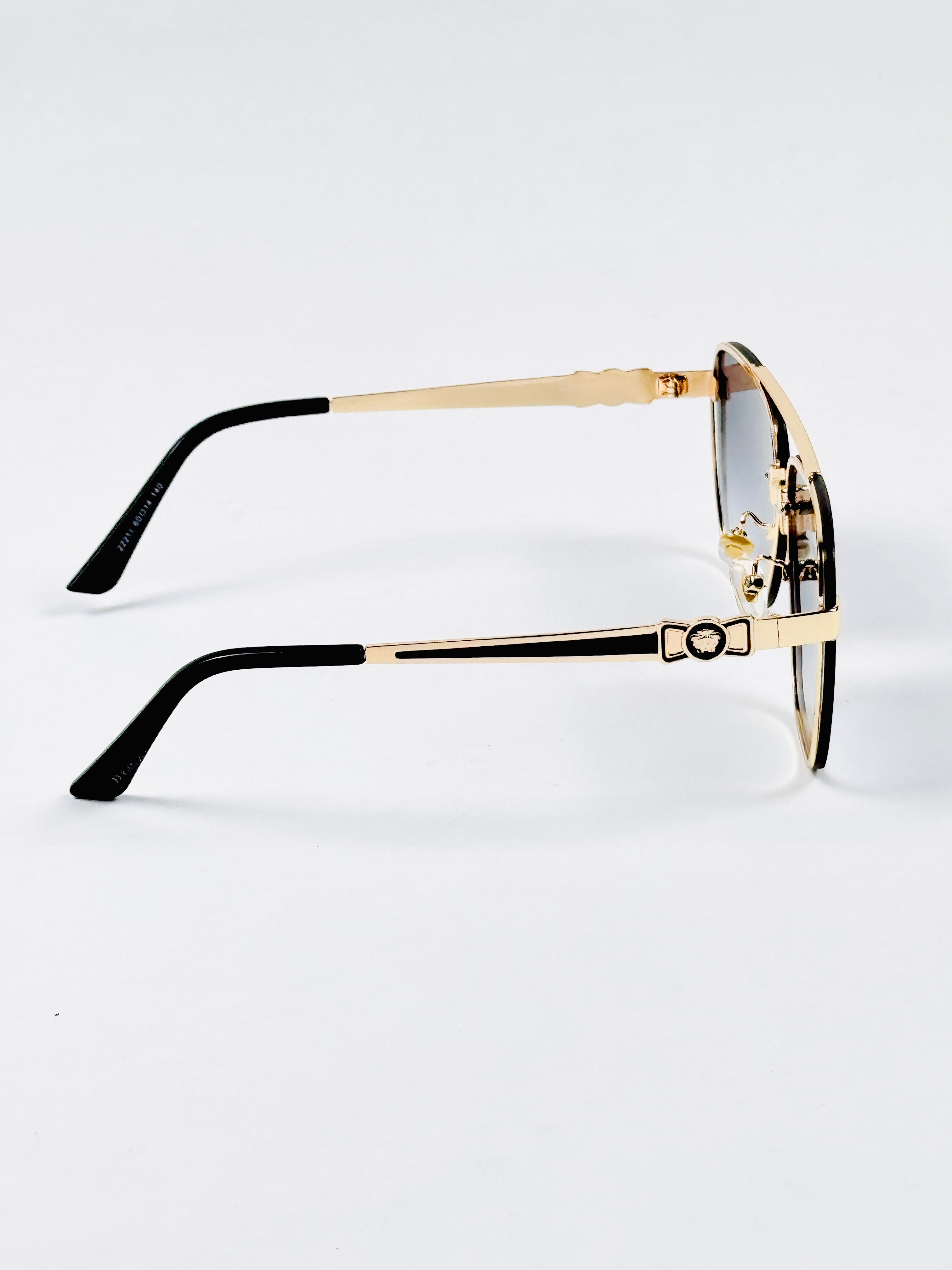 Versace – 22211 – 60 – Golden Black Gradient – Metal – Sunglasses – Unisex