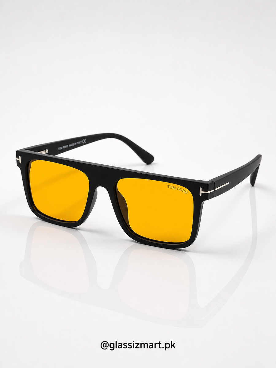 Tom Ford – 2022 - 49 - Black Yellow – Acetate - Sunglasses – Unisex