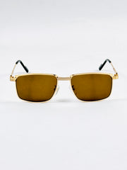 Cartier – 0534 - 59 – Golden Brown - Metal - Sunglasses – Unisex - Premium