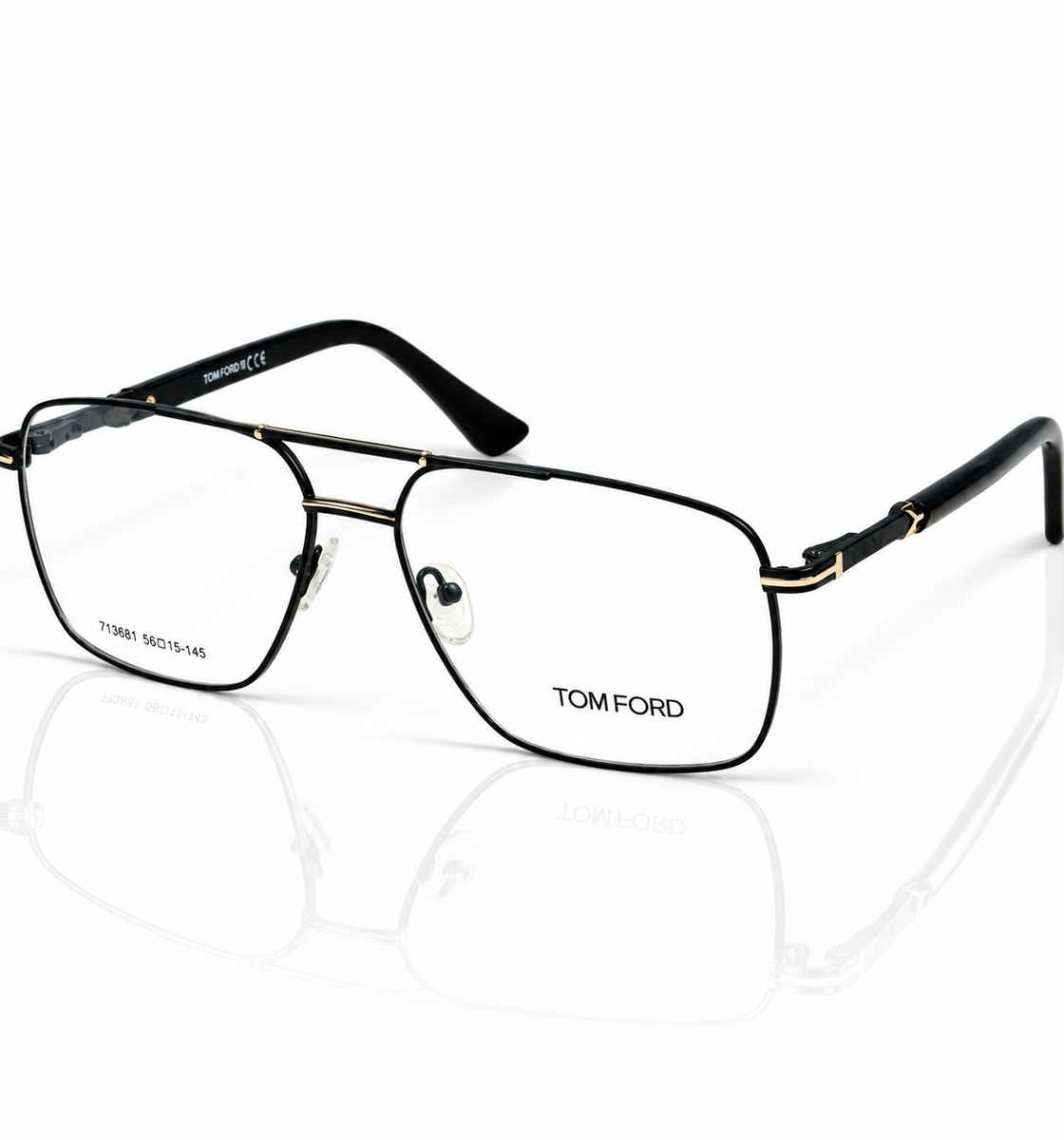 Tom Ford – 253607 – 55 - Golden Black – Metal – Optics - Unisex