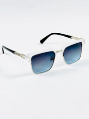 Maybach – 3641 – 55 – Transparent Blue - Acetate - Metal - Sunglasses – Unisex