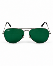Rayban – 3026 – 62 – Grey Green – Metal – Sunglasses – Unisex - Premium