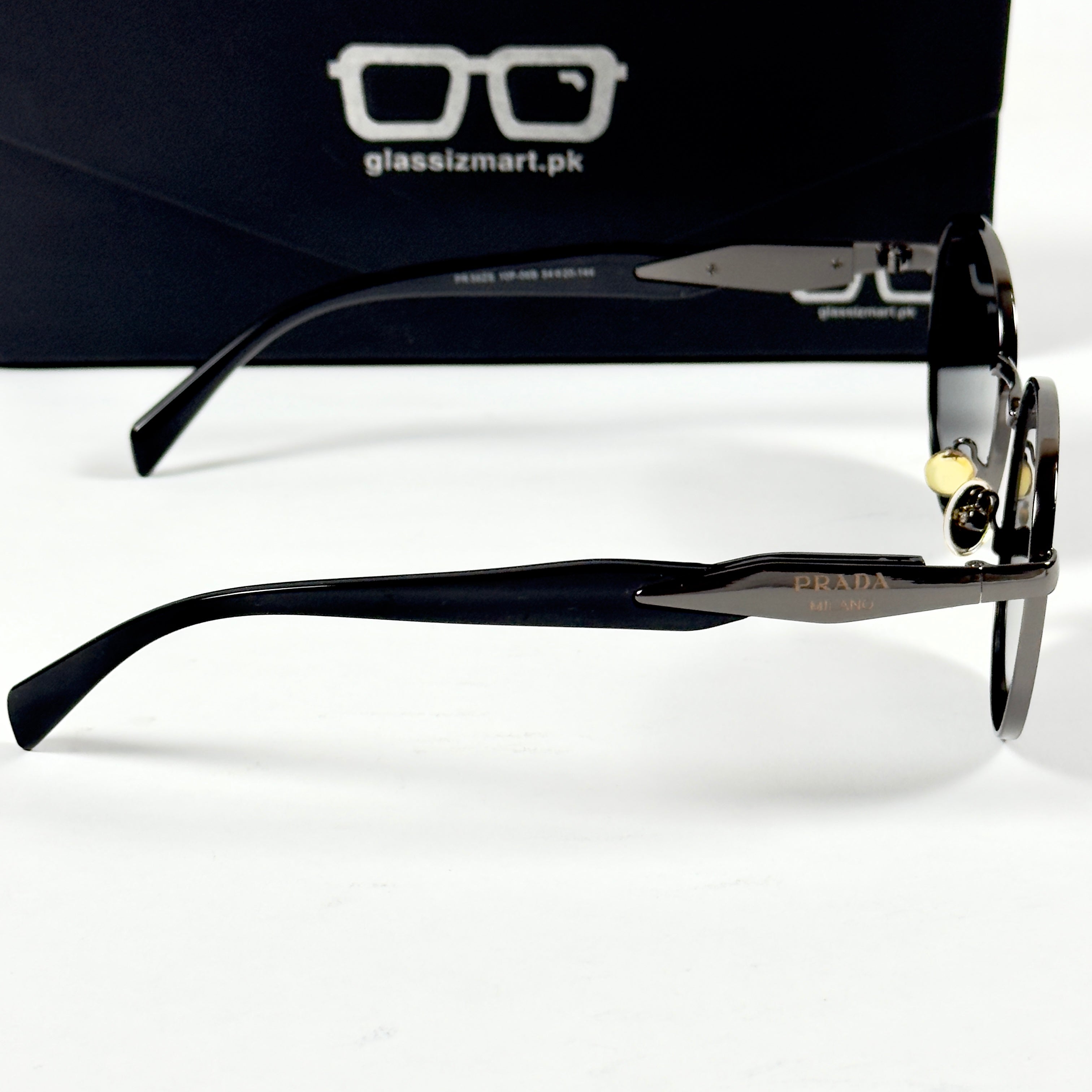 Prada – 56ZS – 54 – Grey Black – Metal – Sunglasses – Unisex