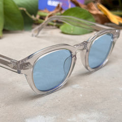 Moscot – LEMTOSH – 46 - White Blue – Acetate  – Sunglasses - Unisex - Premium