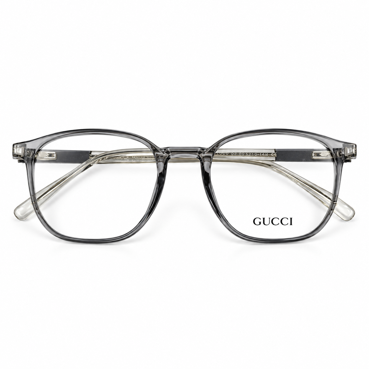 Gucci – 521006 - 50 – Transparent Grey - Acetate - Optics – Unisex -