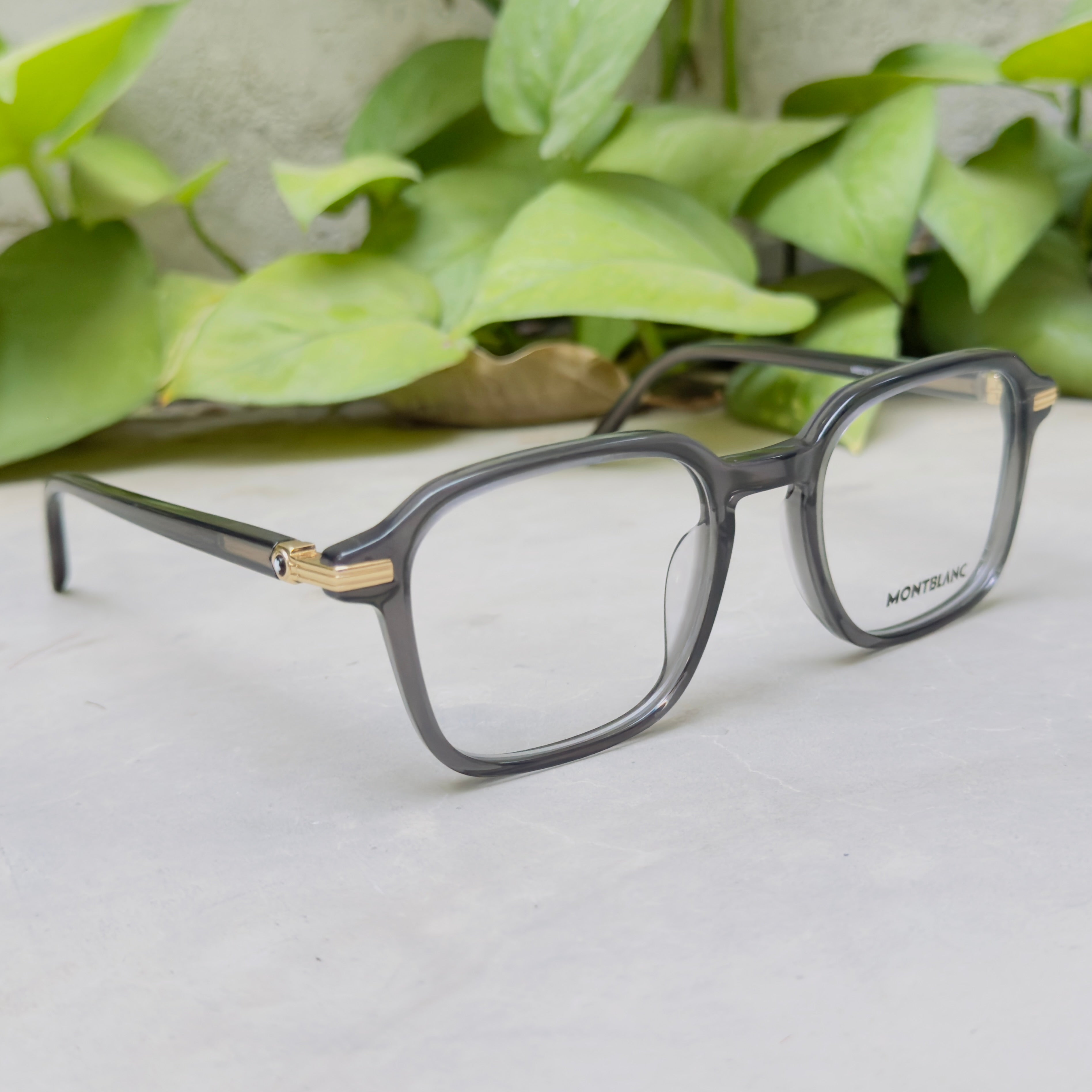 Mont Blanc – 0391 – 52 – Grey –  Acetate - Optics – Unisex - Premium