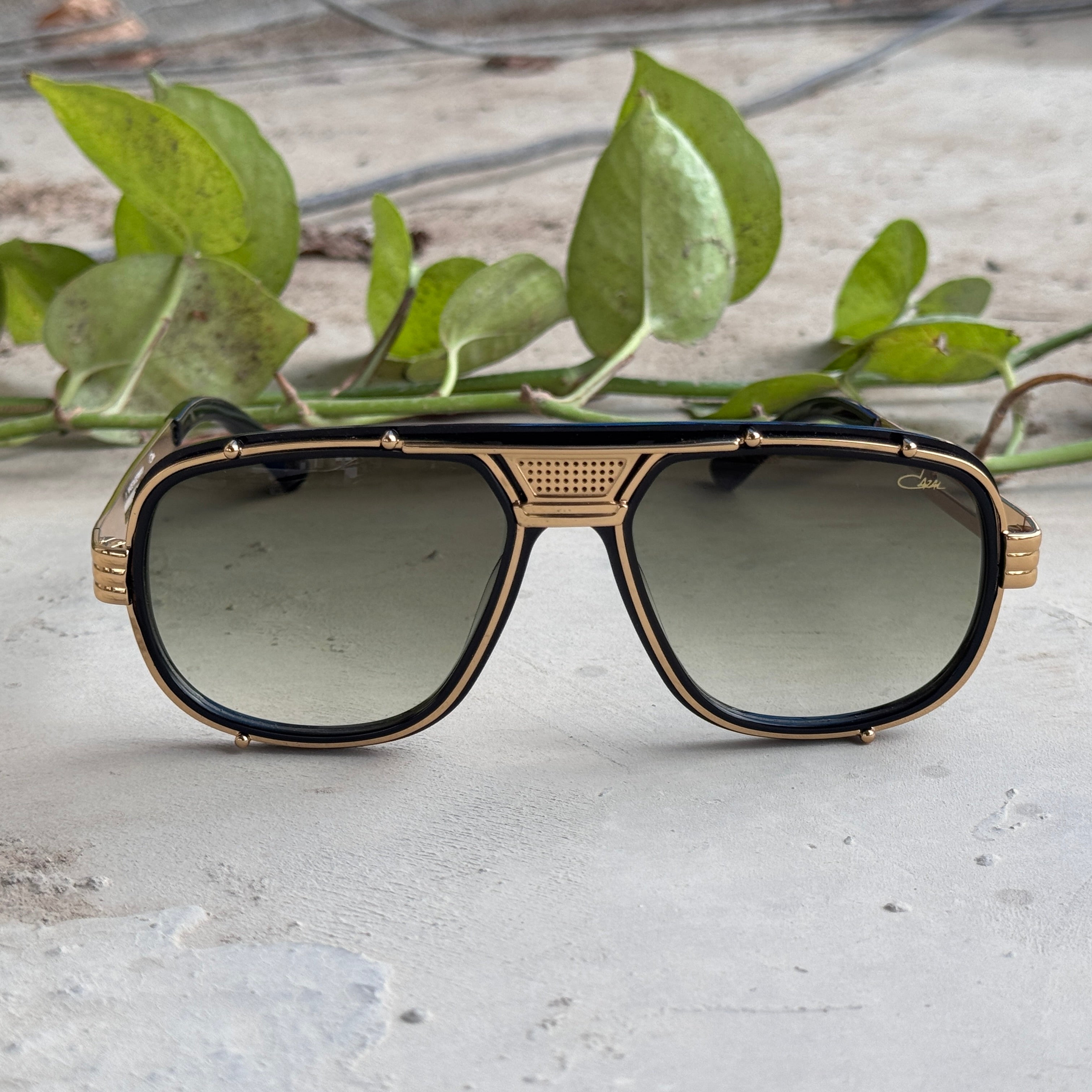 Cazal – 665 - 60 – Golden Green - Metal - Sunglasses – Unisex - Premium