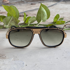 Cazal – 665 - 60 – Golden Green - Metal - Sunglasses – Unisex - Premium