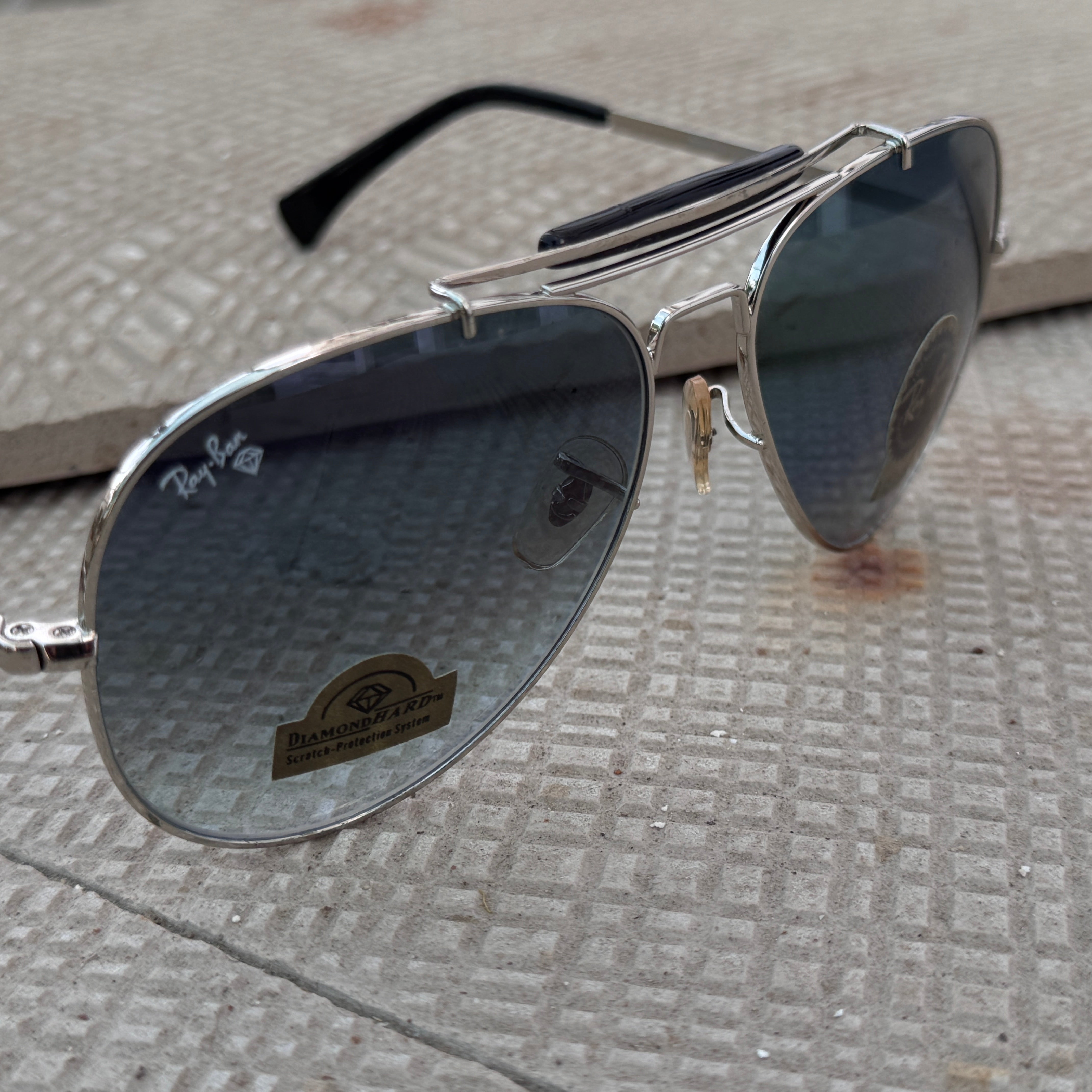 Rayban – 8026 – 62 – Silver Blue Gradient – Metal – Sunglasses – Unisex - Premium