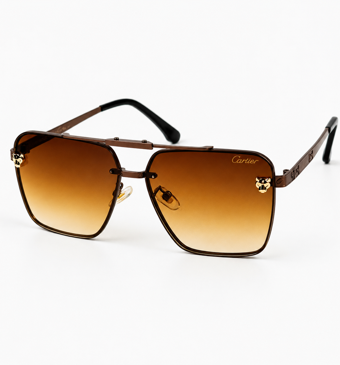 Cartier – 23061 – 59 – Brown – Metal – Sunglasses – Unisex
