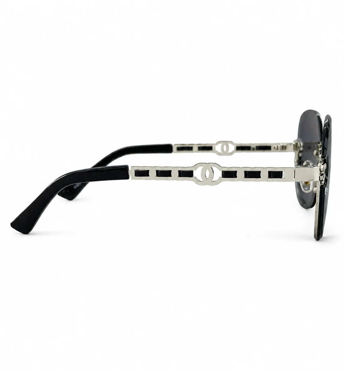 Chanel – 95053 - 60 – Silver Black – Metal - Sunglasses – Ladies