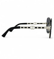 Chanel – 95053 - 60 – Silver Black – Metal - Sunglasses – Ladies