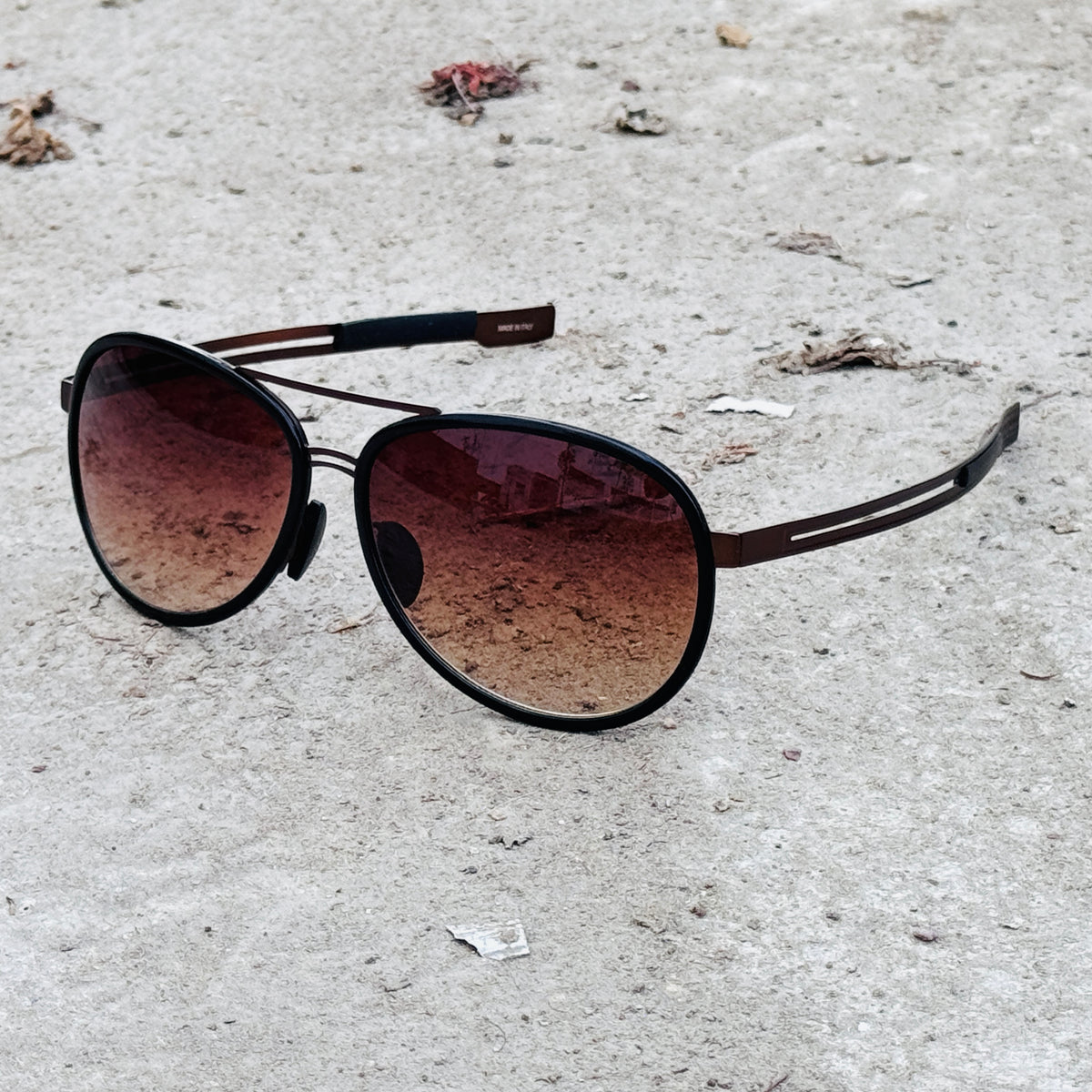 Porsche – 8608 - 55 – Brown - Metal - Sunglasses – Unisex - Premium