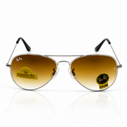 Rayban – 3026 – 62 – Silver Brown – Metal – Sunglasses – Unisex