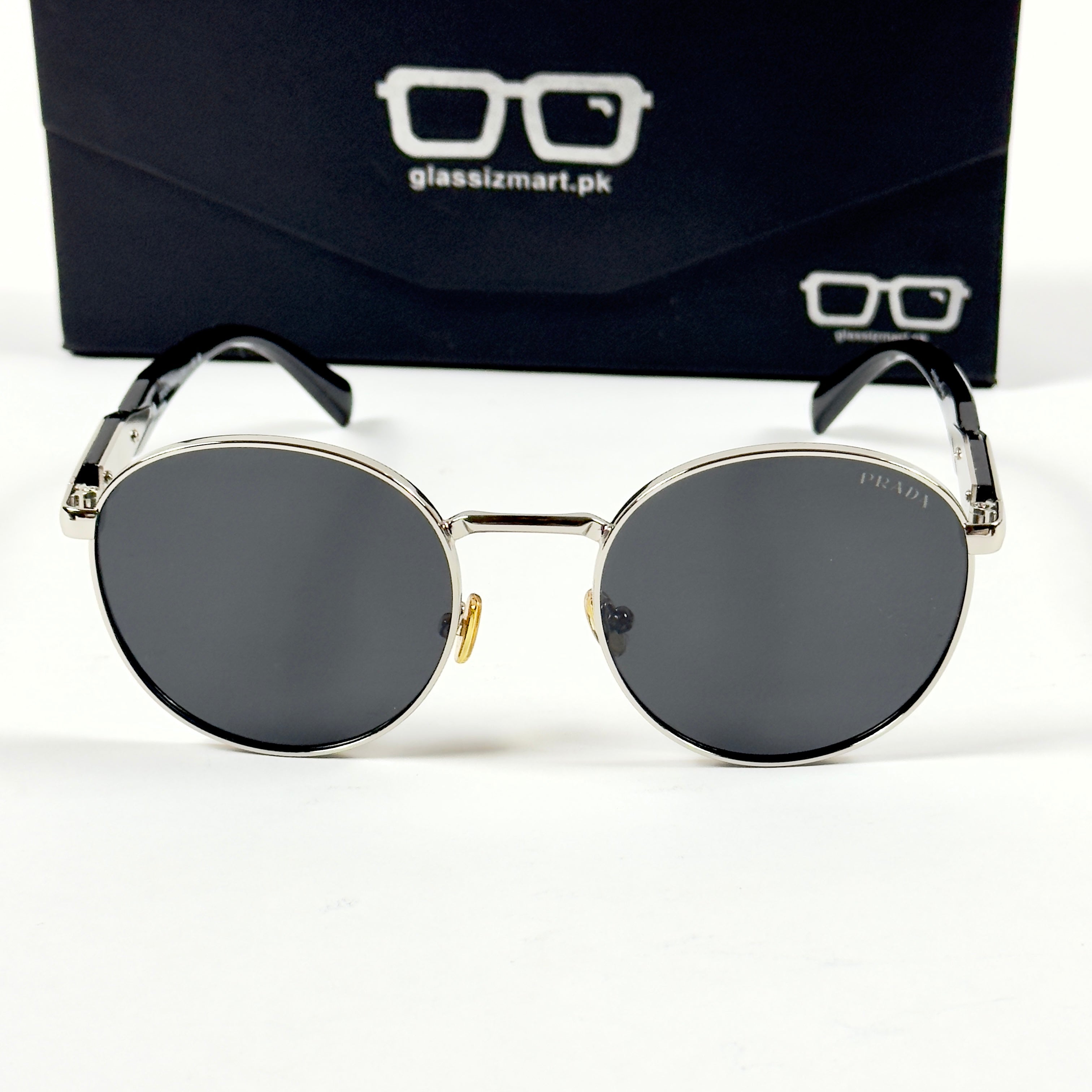 Prada – 56ZS – 54 – Silver Black – Metal – Sunglasses – Unisex