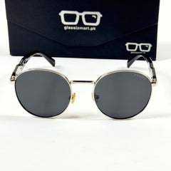 Prada – 56ZS – 54 – Silver Black – Metal – Sunglasses – Unisex