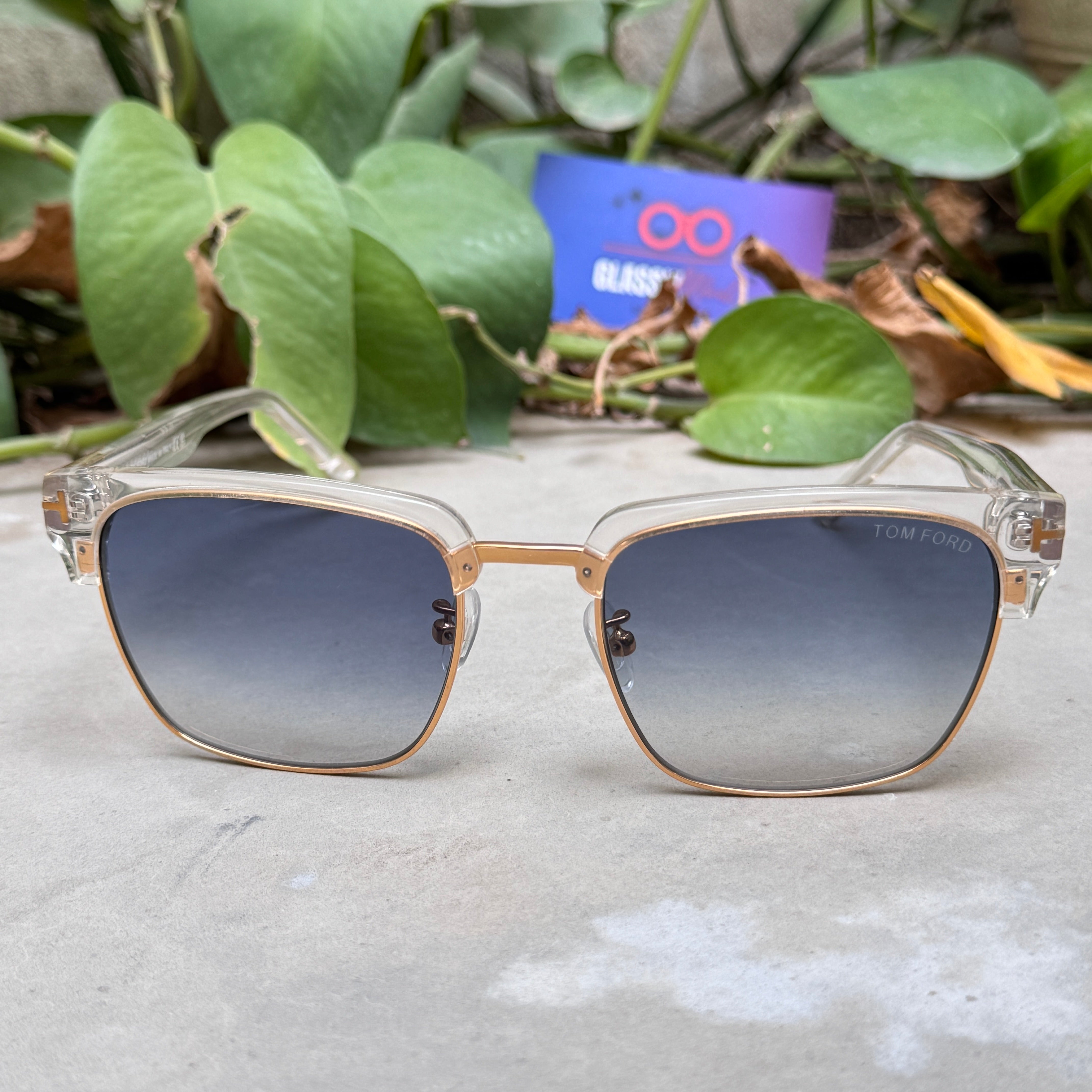 Tom Ford – 1290 - 56 - Transparent Blue Gradient – Acetate - Metal - Sunglasses – Unisex - Premium