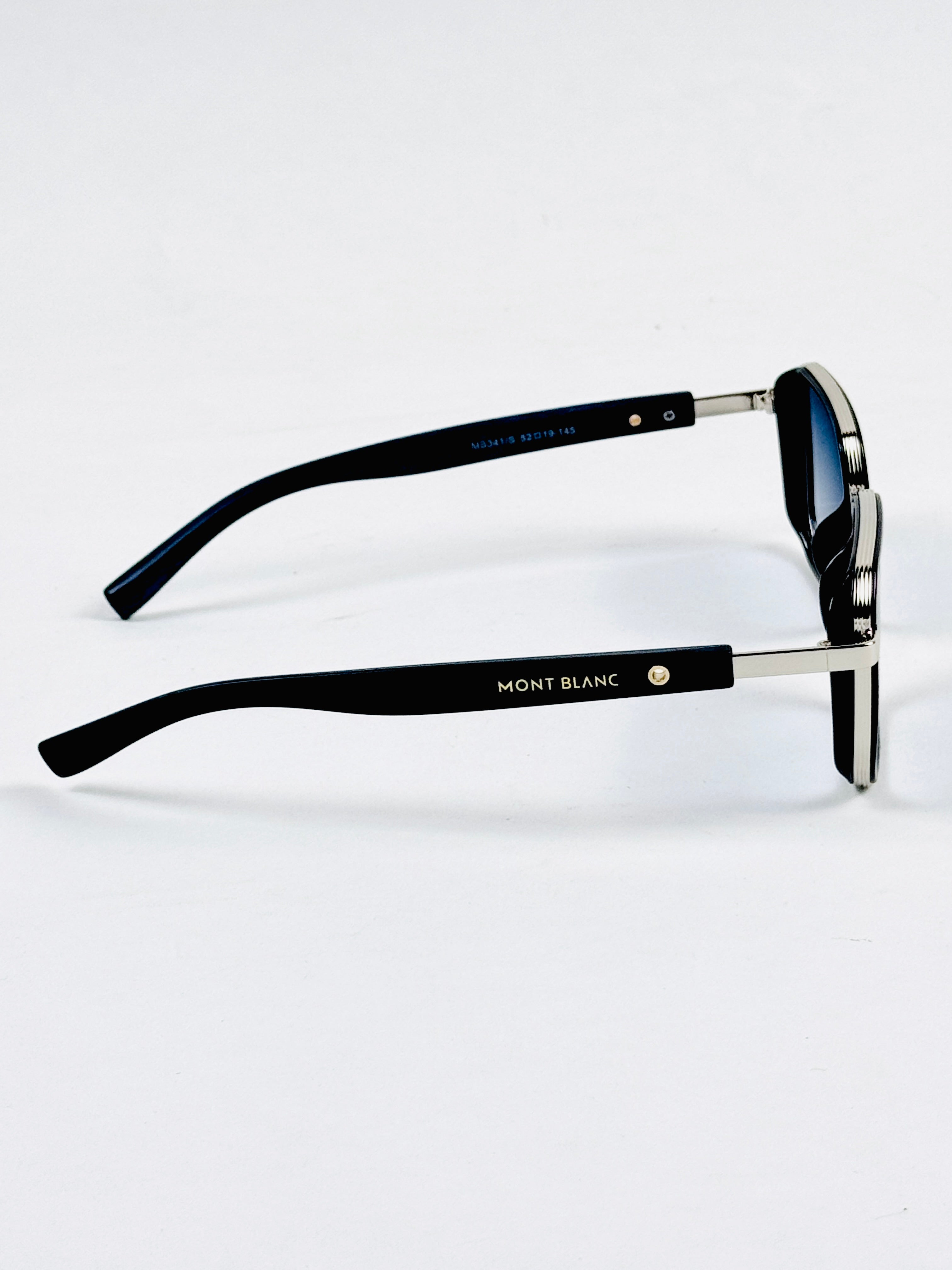 Mont Blanc – 341 – 52 – Silver Blue – Metal – Sunglasses – Unisex
