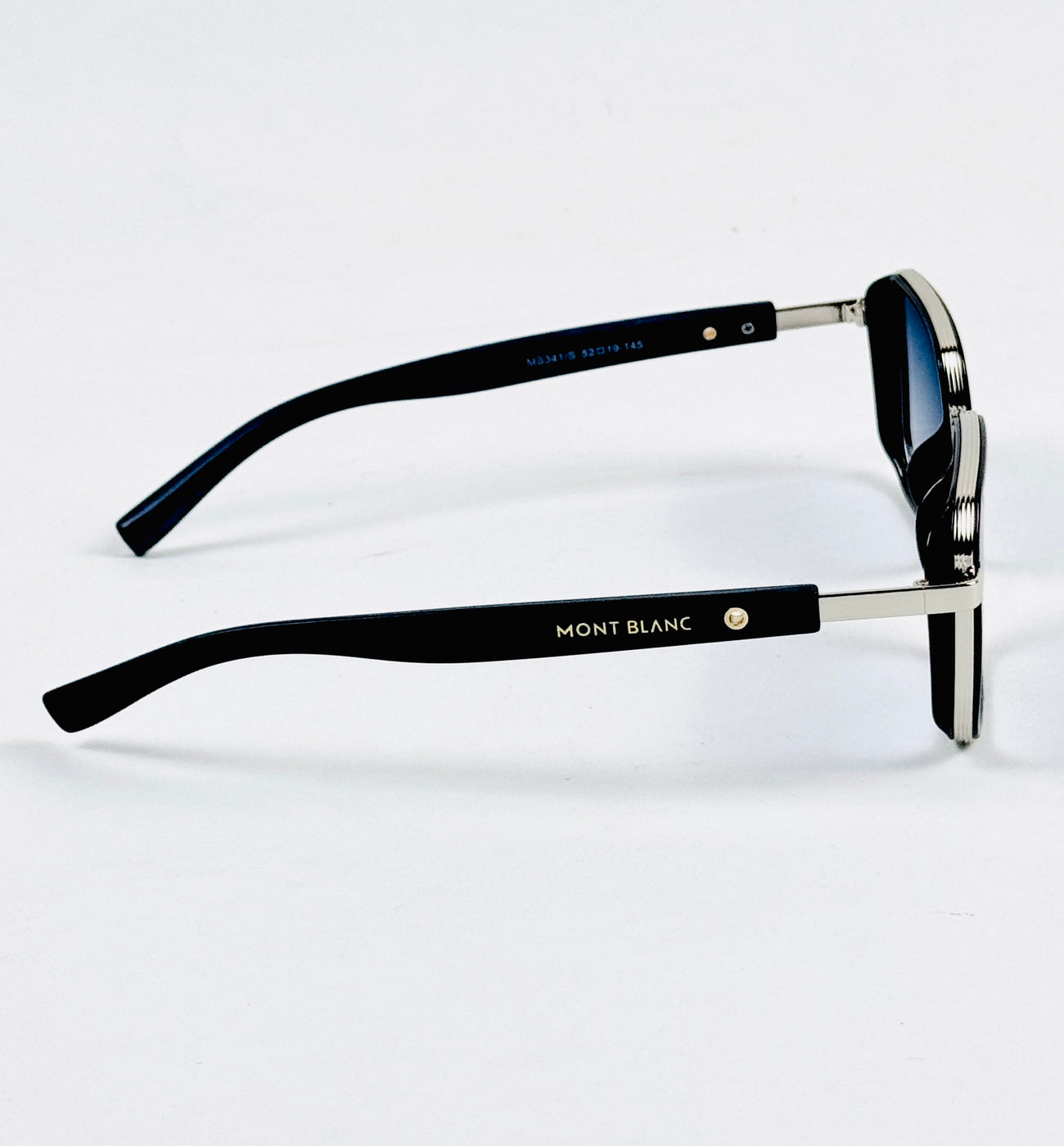 Mont Blanc – 341 – 52 – Silver Blue – Metal – Sunglasses – Unisex