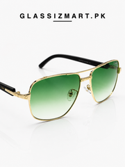 Cartier – 200988 – 59 – Golden Green – Metal – Sunglasses – Unisex