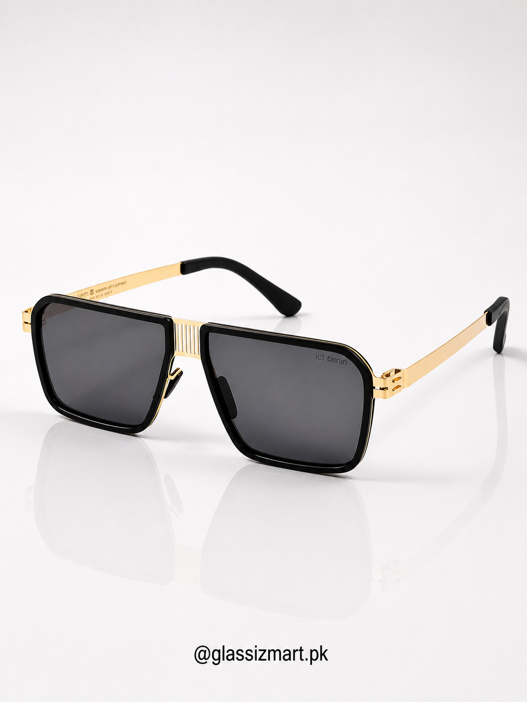 ICI BERLIN – 88329 – 55 – Golden Black –  Metal - Sunglasses – Unisex