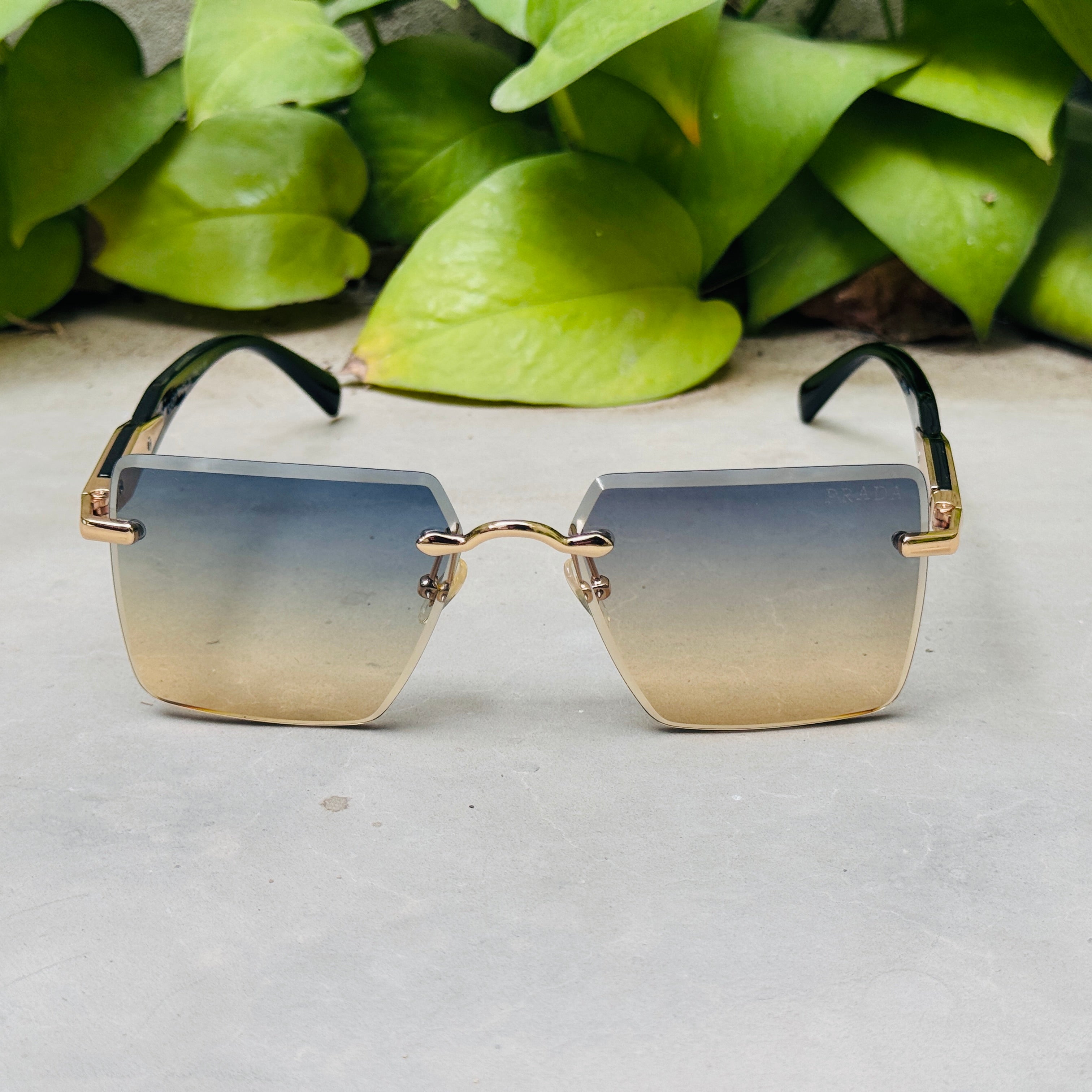 Prada – 3086 – 62 – Golden Multi – Metal - Sunglasses – Rimless - Unisex