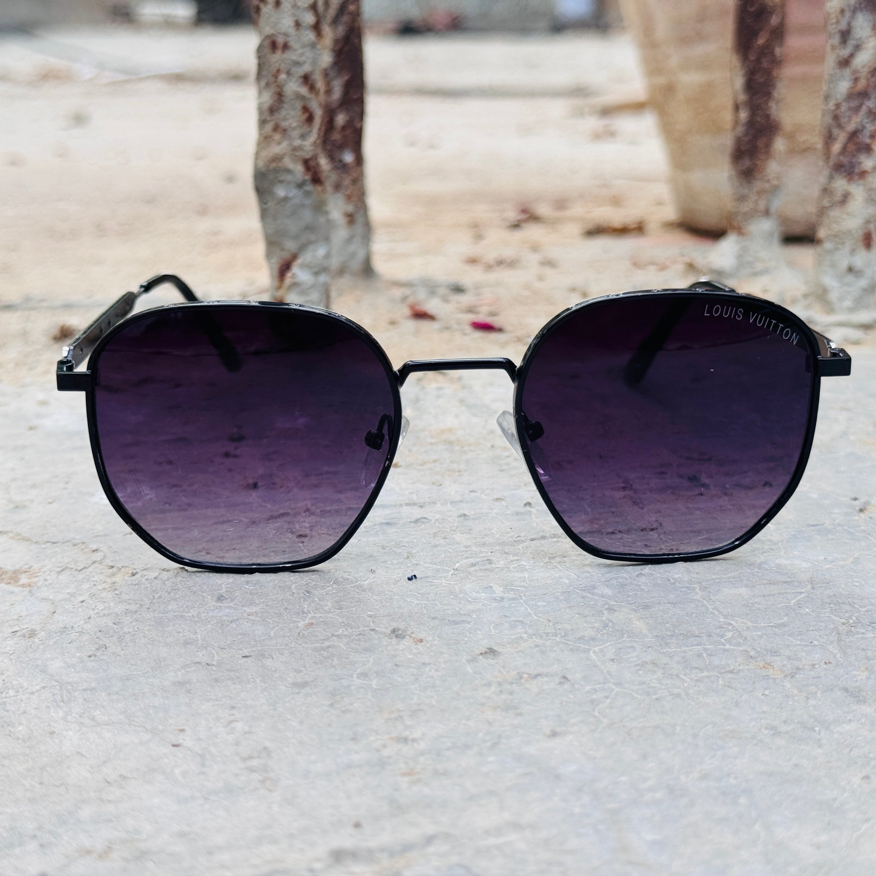 Louis Vuitton – 18131 – 55 – Silver Black – Metal - Sunglasses – Unisex