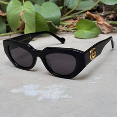 Gucci – 1421 - 51 – Black – Acetate - Sunglasses – Ladies - Premium