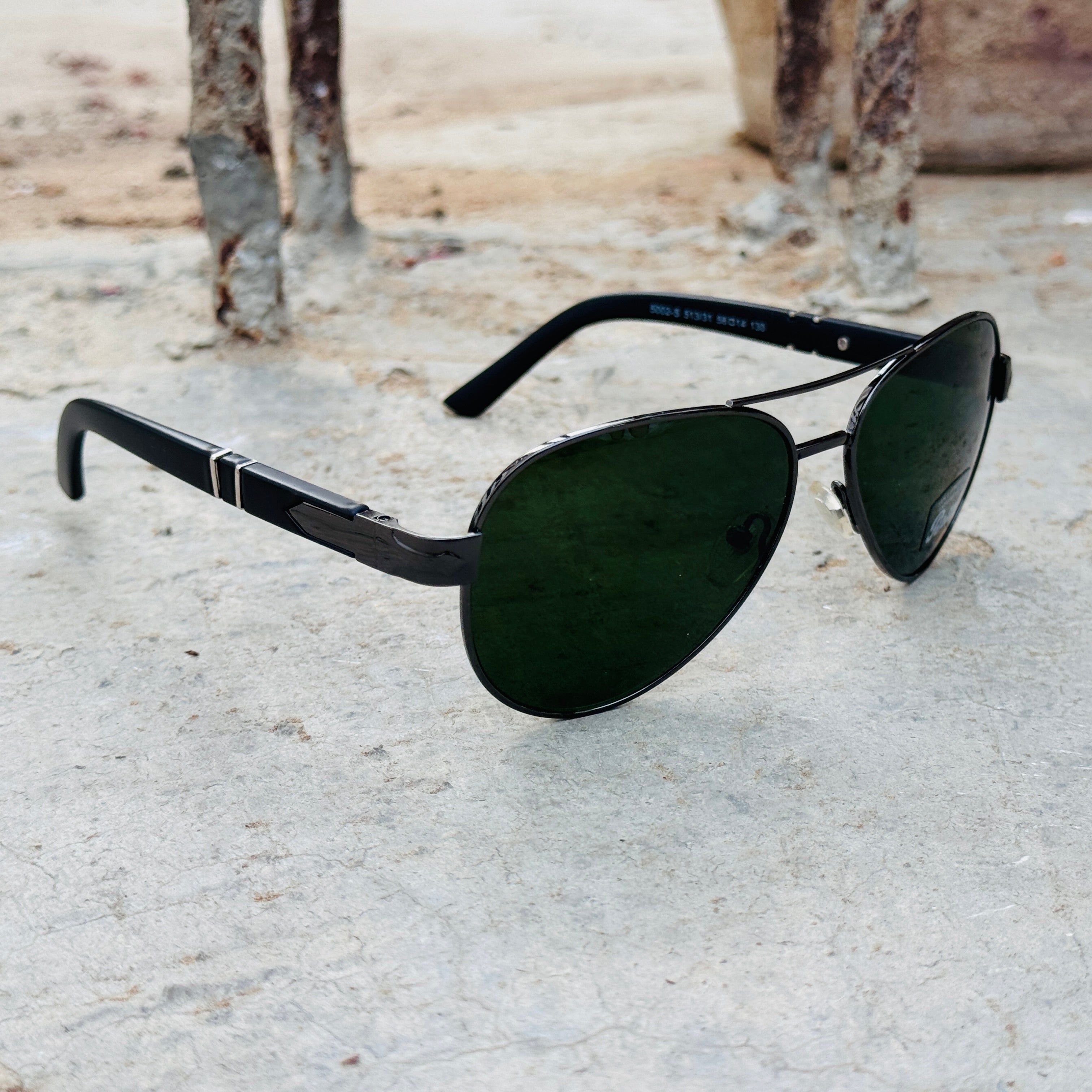 Persol – 5002 – 56 – Grey Green –  Metal- Sunglasses – Unisex - Premium
