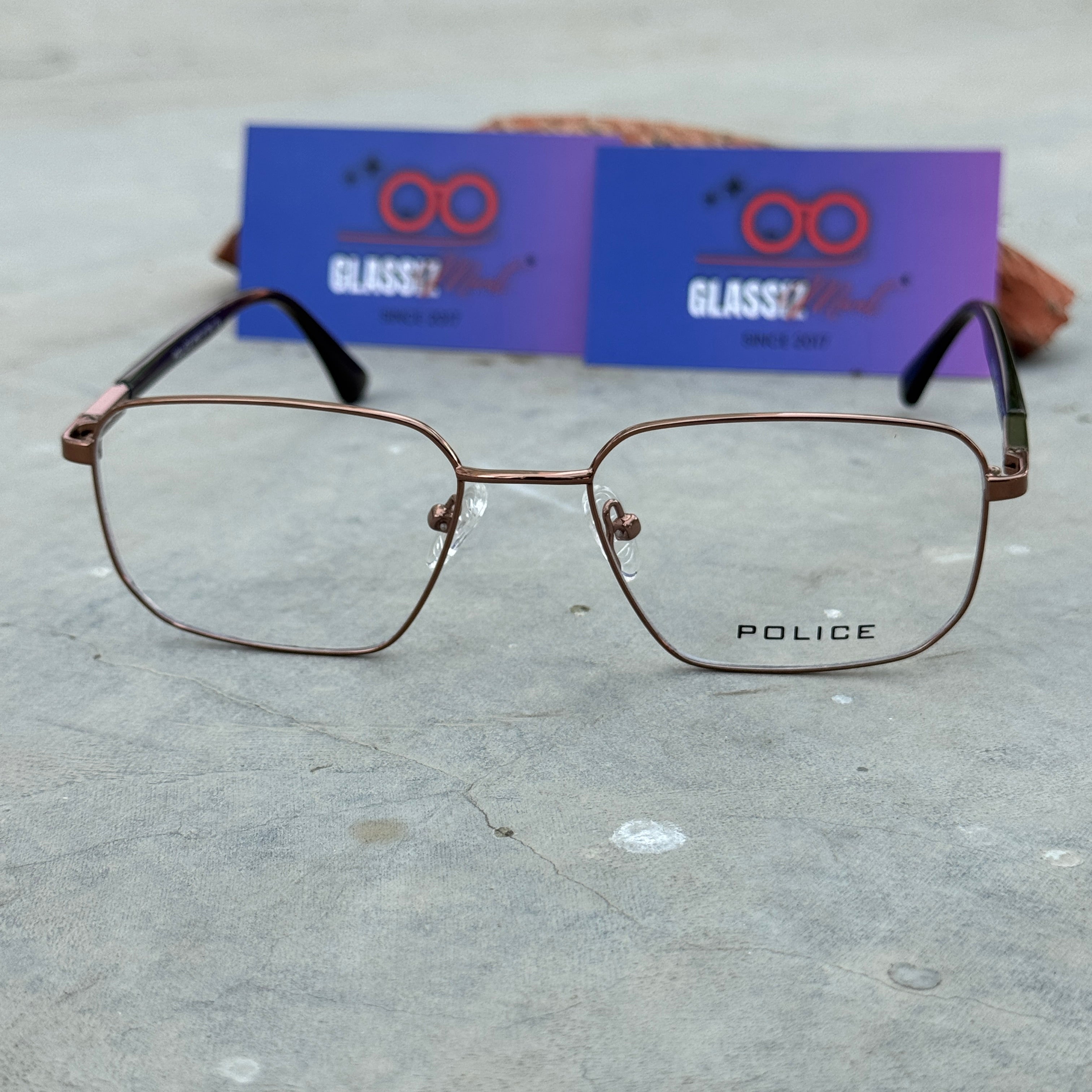 Police – 0301 – 54 – Brown – Metal - Optics – Unisex - Premium
