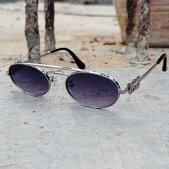 Miu Miu – 2408 - 57 – Silver Blue – Metal - Sunglasses – Unisex