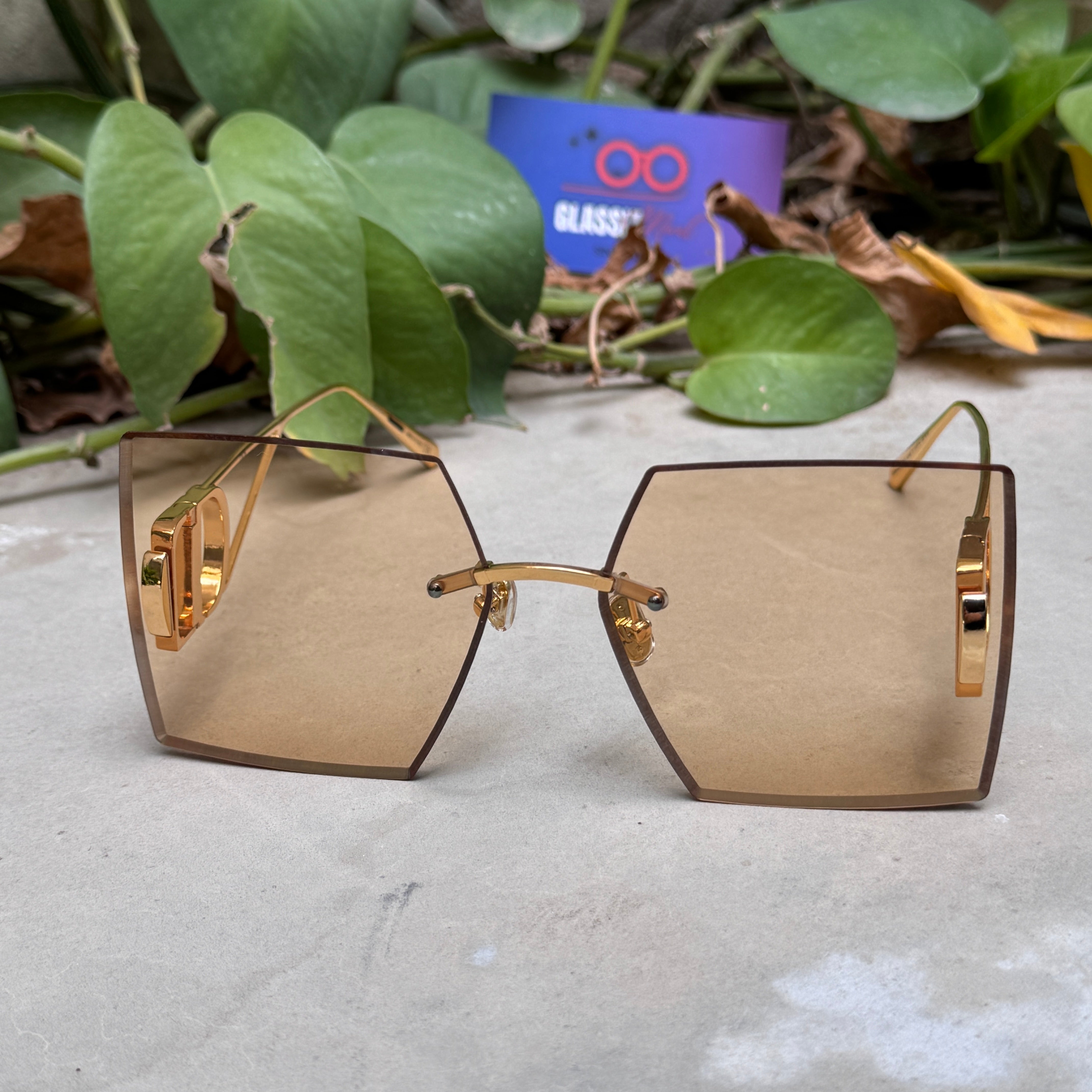 Dior – Montaigne s7u - 64 – Yellow – Metal - Sunglasses – Ladies - Premium