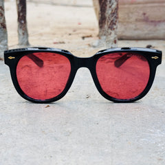 Moscot – 6010 – 51 - Black Red – Acetate  – Sunglasses - Unisex