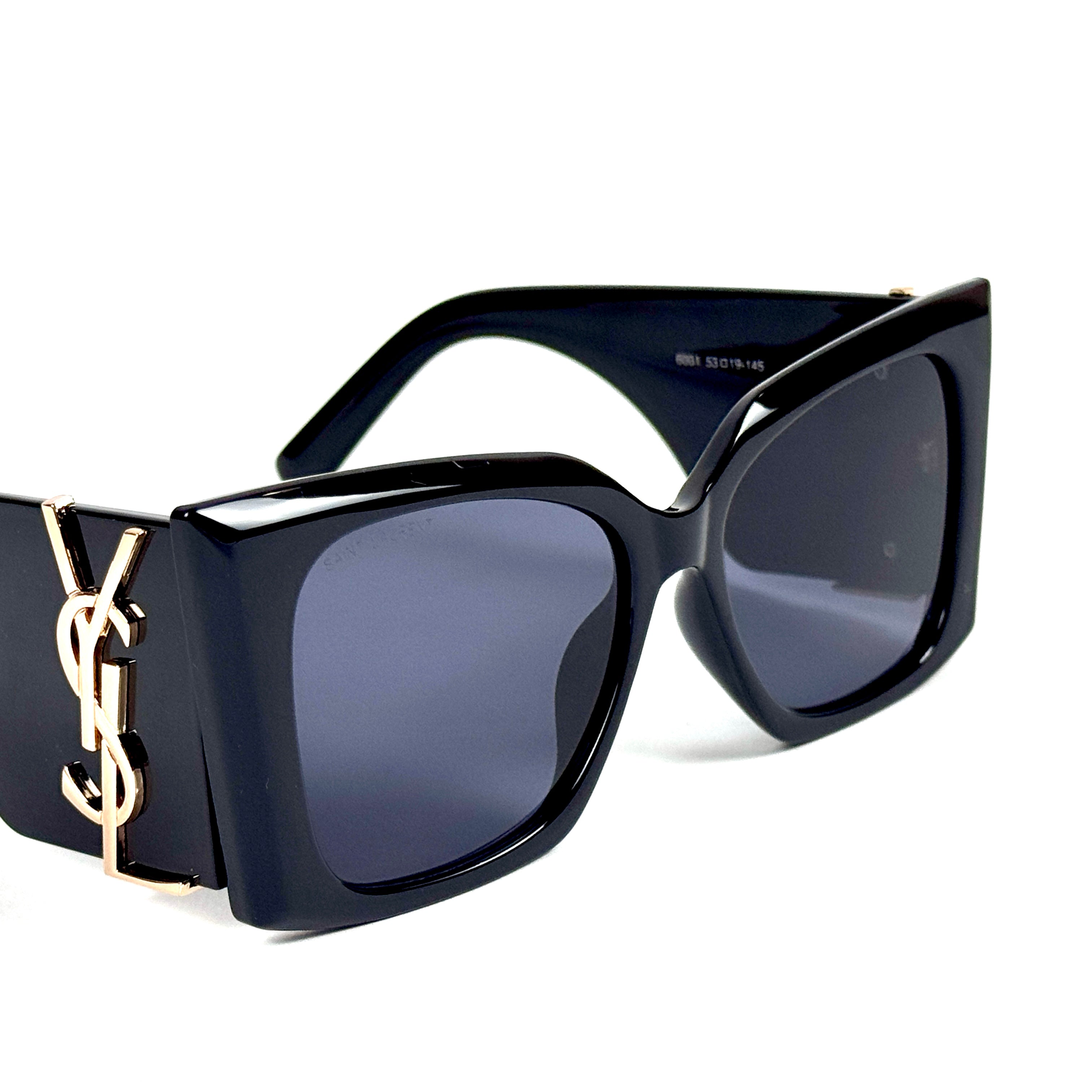 YSL – 6001 - 53 – Black – Acetate - Sunglasses – Ladies