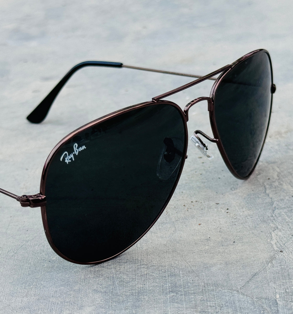 Rayban – 3026 – 62 – Brown Black – Metal – Sunglasses – Unisex