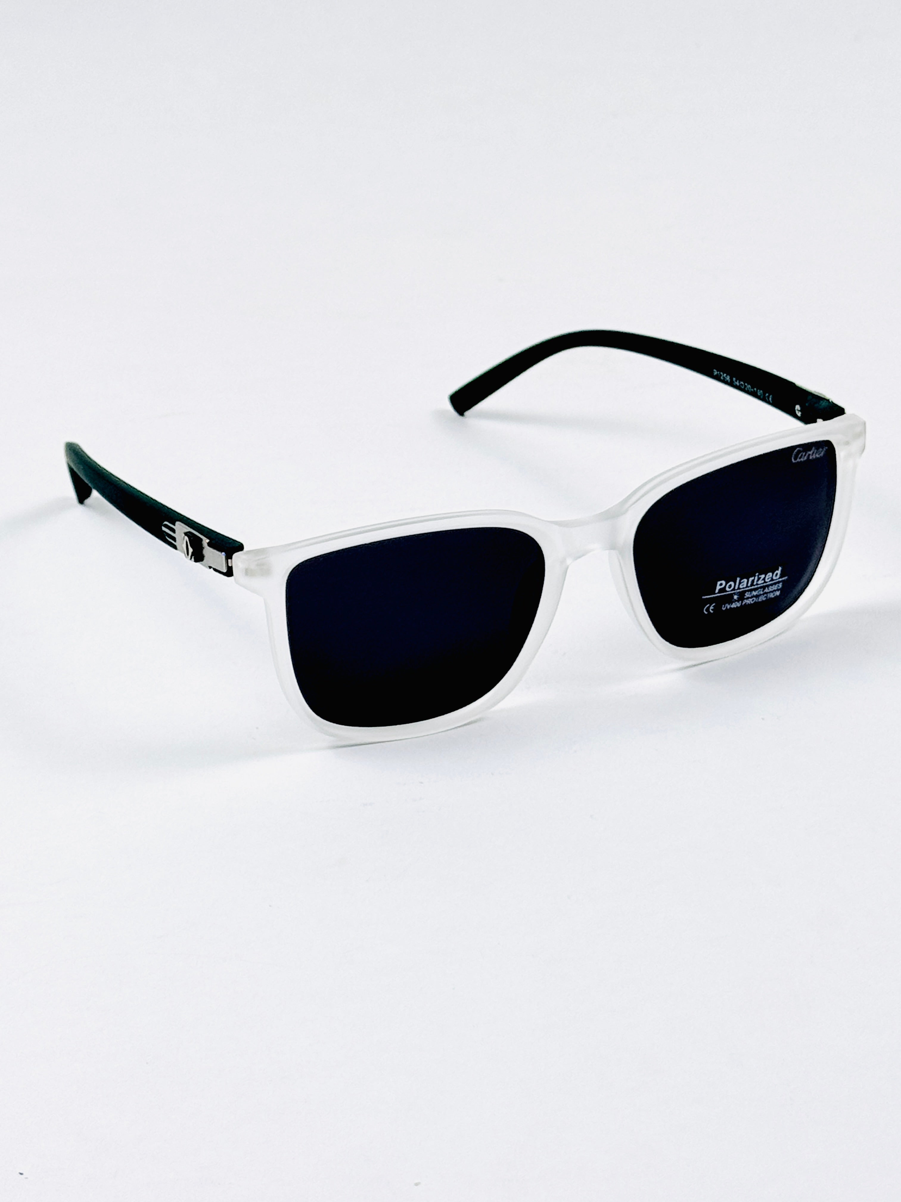 Cartier - P1256 – 54 – Transparent Black – Acetate – Sunglasses – Unisex