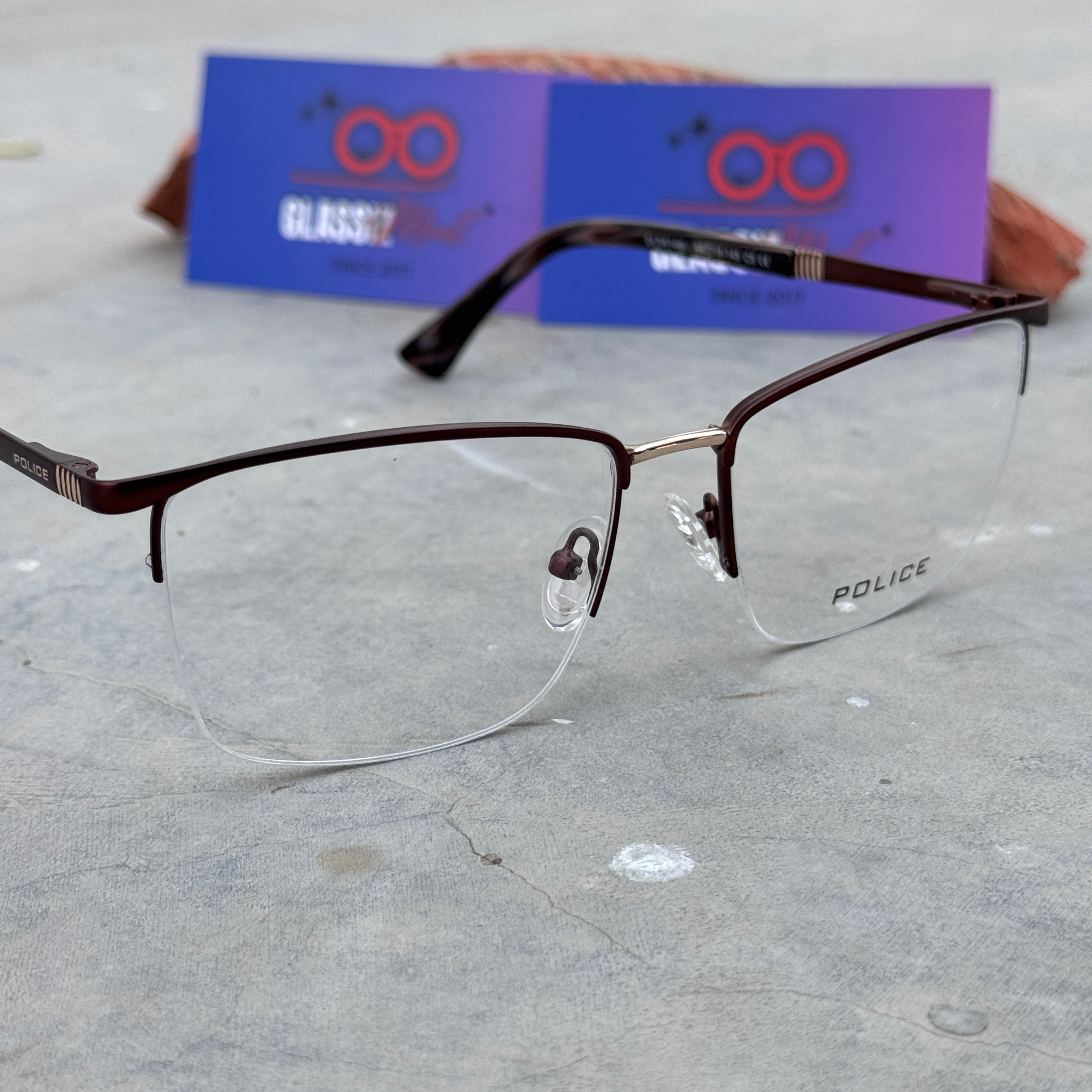 Police – 514 – 56 – Golden Brown –  Metal - Optics – Unisex - Premiumm