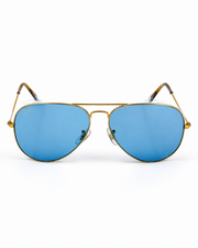 Rayban – 3026 – 62 – Golden Blue – Metal – Sunglasses – Unisex - Premium