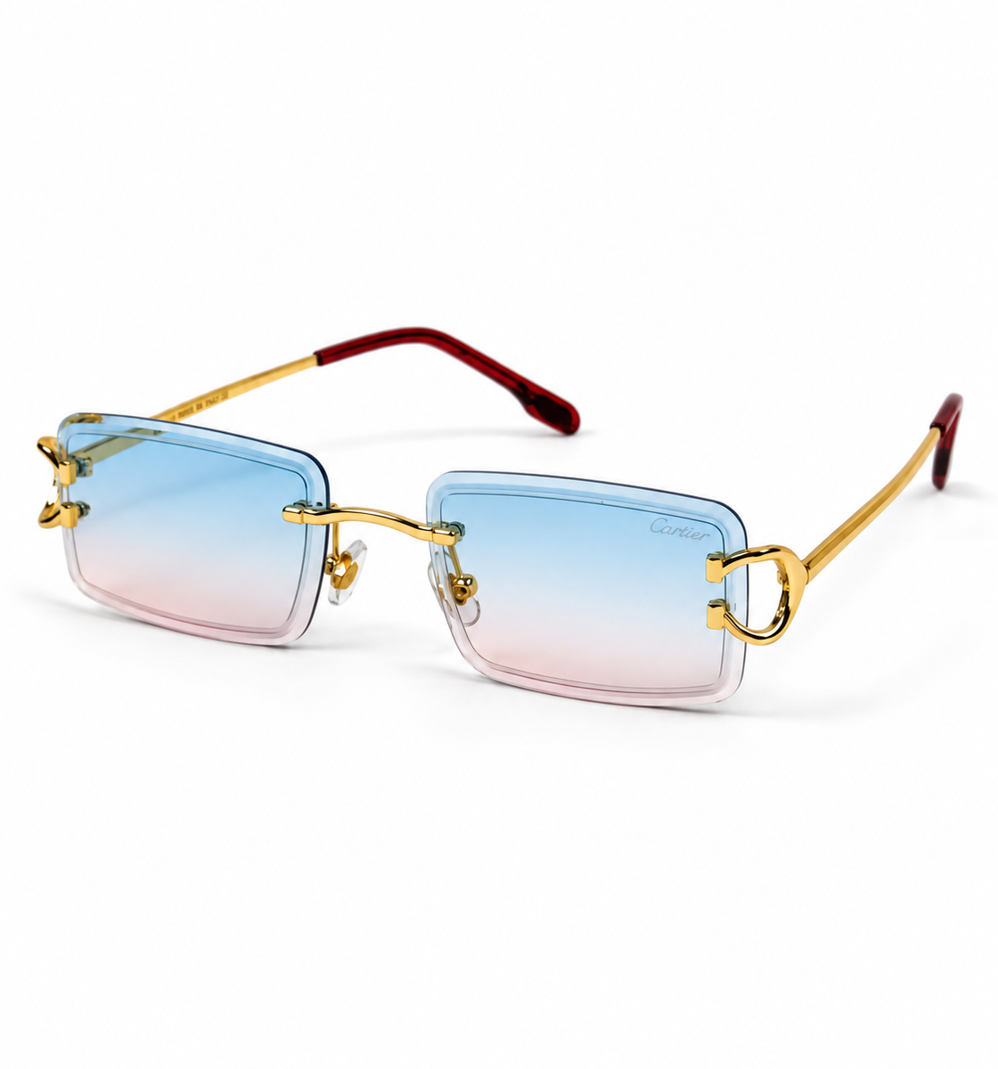 Cartier – CT00920 – 53 – Golden Pink – Metal - Sunglasses – Rimless - Unisex