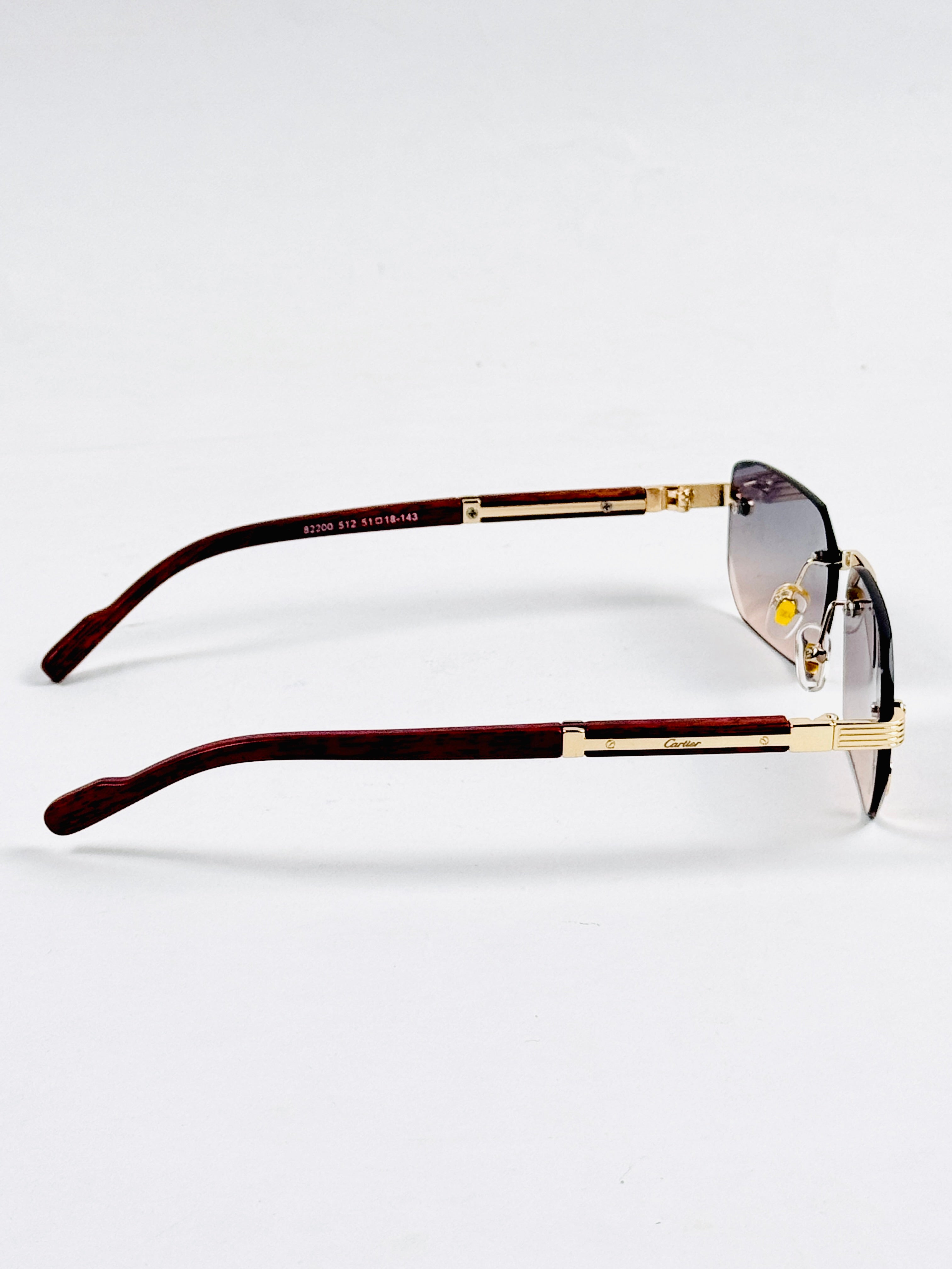 Cartier – 82200 – 51 – Multi – Rimless – Sunglasses – Unisex