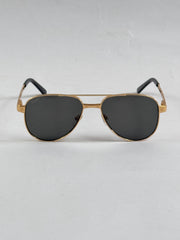 Cartier – 0425 - 59 – Golden Black - Metal - Sunglasses – Unisex - Premium