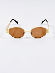 Celine – Triomphe - 55 – Golden Brown – Metal – Sunglasses - Unisex