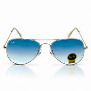 Rayban – 3026 – 62 – Silver Blue – Metal – Sunglasses – Unisex