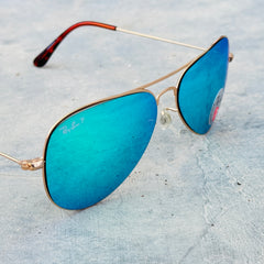 Rayban – 3513 – 58 – Golden Mercury – Metal – Sunglasses – Unisex