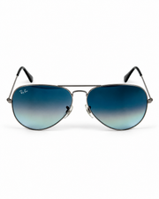 Rayban – 3026 – 62 – Silver Blue Gradient – Metal – Sunglasses – Unisex - Premium