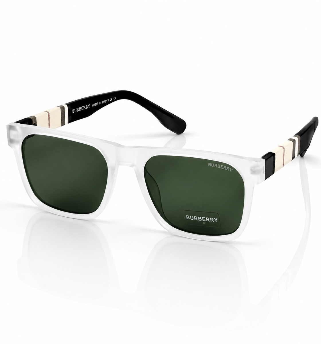 Burberry - 7717 – 53 – White Green – Acetate – Sunglasses – Unisex