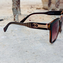 Chanel –4303 – 52 – Brown – Acetate – Sunglasses – Ladies