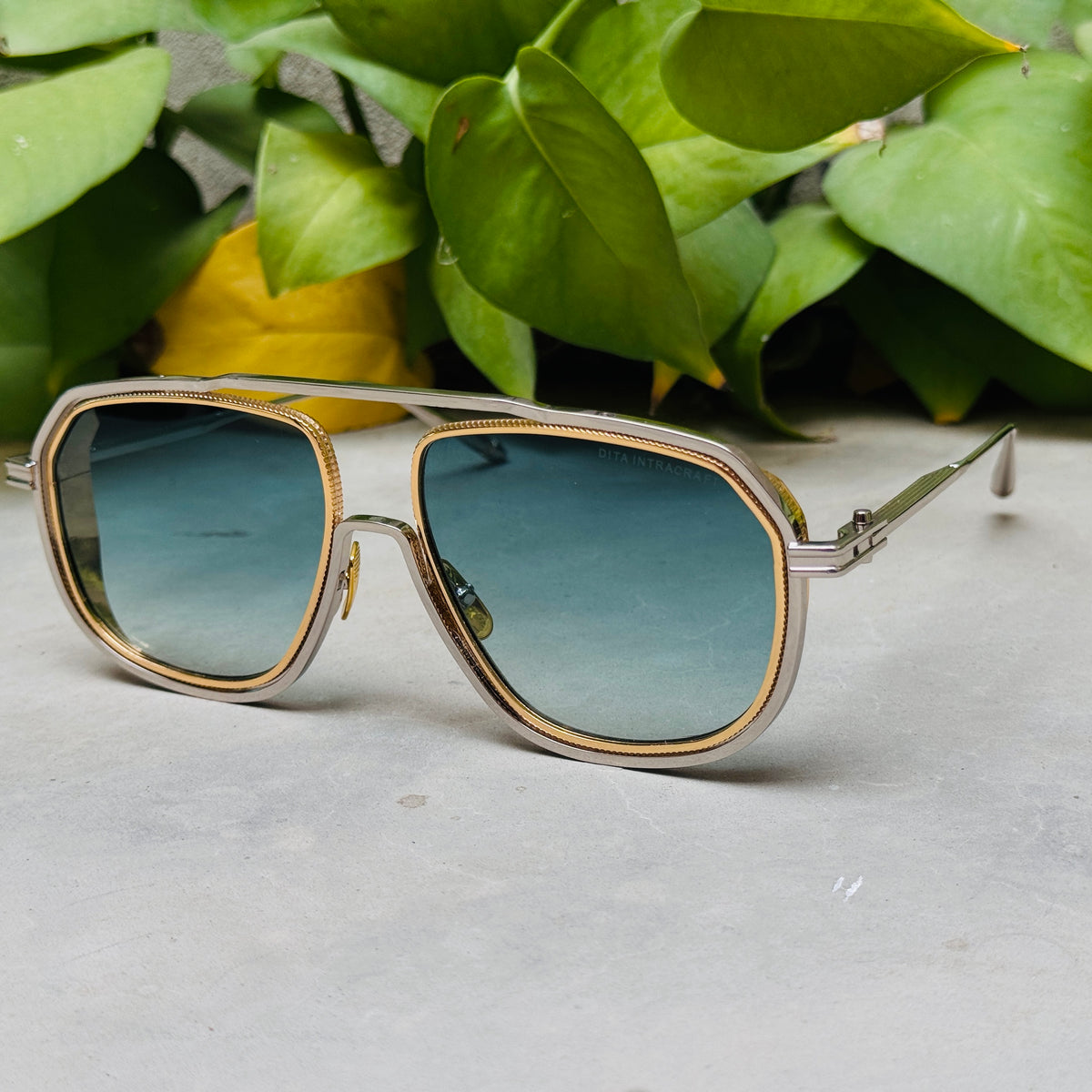 Dita – 164 - 59 –  Silver Blue Gradient - Metal - Sunglasses – Unisex - Premium (Made In Japan)