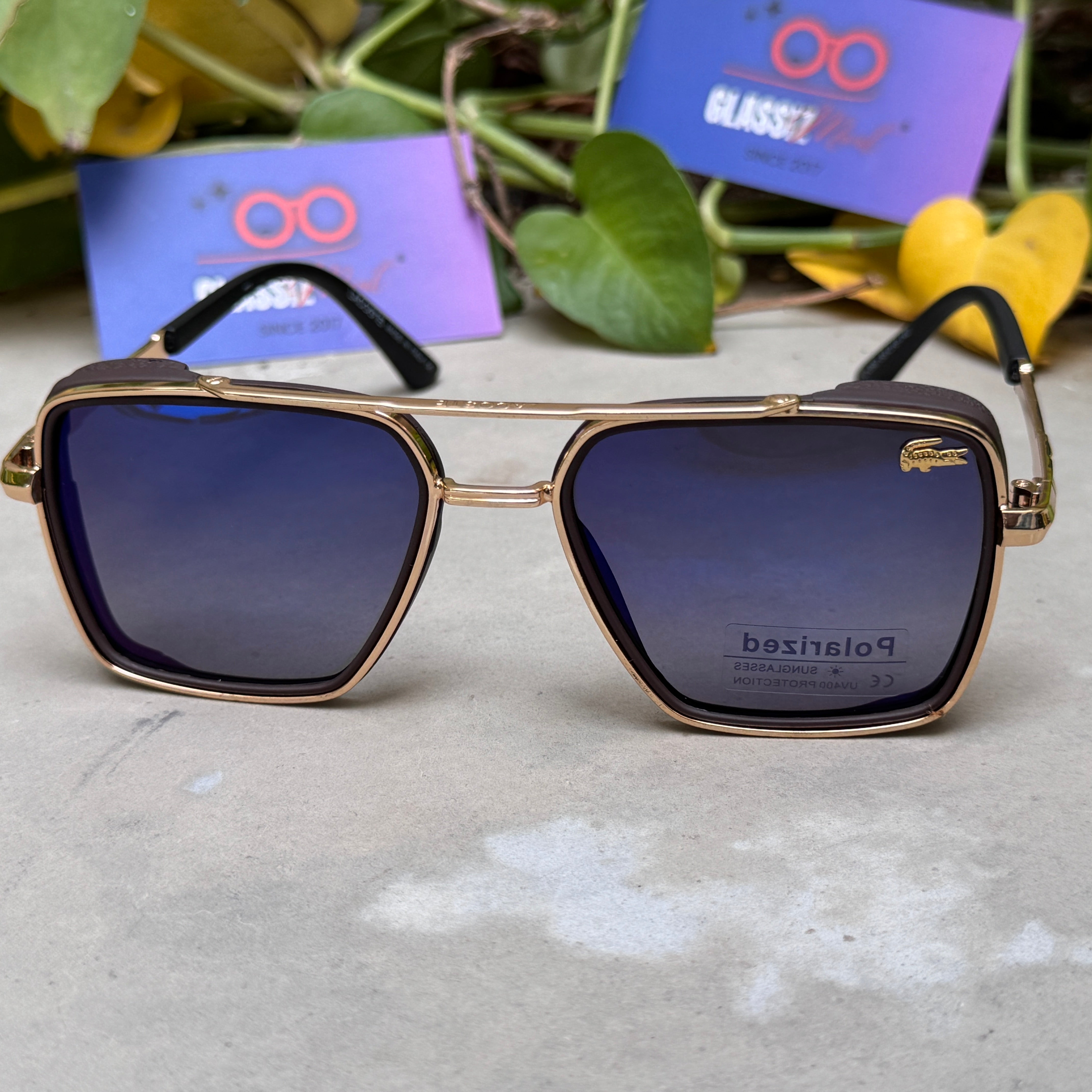 Lacoste – 390 - 58 – Golden Mercury – Acetate - Metal - Sunglasses – Unisex