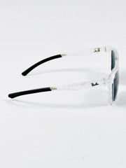 RayBan – 83103 – 56 – White Black –  Acetate- Sunglasses – Unisex (Glass Lens)